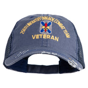 U.S. Army 256th Infantry Brigade Combat Team Embroidered Low Profile Special Cotton Mesh Cap - Navy OSFM