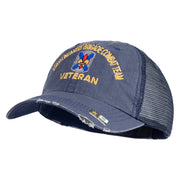 U.S. Army 256th Infantry Brigade Combat Team Embroidered Low Profile Special Cotton Mesh Cap - Navy OSFM