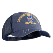 U.S. Army 256th Infantry Brigade Combat Team Embroidered Low Profile Special Cotton Mesh Cap - Navy OSFM