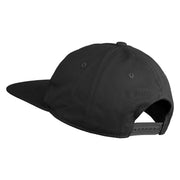 Yosemite National Park Fishing Bigfoot Embroidered 5 Panel Cotton High Profile Flat Bill Unstructured Cap - Black OSFM