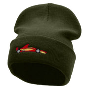 Grand Prix Racer Embroidered 12 Inch Long Knitted Beanie