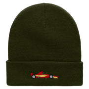 Grand Prix Racer Embroidered 12 Inch Long Knitted Beanie