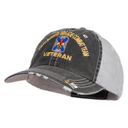 U.S. Army 256th Infantry Brigade Combat Team Embroidered Low Profile Special Cotton Mesh Cap - Black OSFM