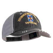 U.S. Army 256th Infantry Brigade Combat Team Embroidered Low Profile Special Cotton Mesh Cap - Black OSFM