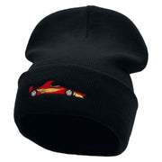 Grand Prix Racer Embroidered 12 Inch Long Knitted Beanie