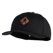 Sasquatch Sign Embroidered Solid Cotton Twill Pro Style Cap - Black OSFM
