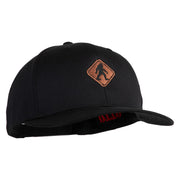 Sasquatch Sign Embroidered Solid Cotton Twill Pro Style Cap - Black OSFM