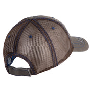 U.S. Army 442nd Infantry Regiment Embroidered Low Profile Special Cotton Mesh Cap - Brown OSFM