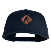 Sasquatch Sign Embroidered Solid Cotton Twill Pro Style Cap - Navy OSFM