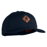 Sasquatch Sign Embroidered Solid Cotton Twill Pro Style Cap - Navy OSFM