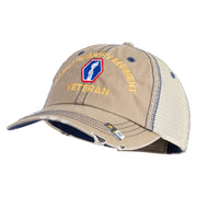 U.S. Army 442nd Infantry Regiment Embroidered Low Profile Special Cotton Mesh Cap - Khaki OSFM