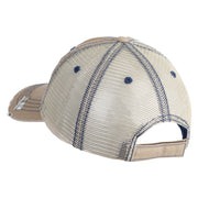 U.S. Army 442nd Infantry Regiment Embroidered Low Profile Special Cotton Mesh Cap - Khaki OSFM