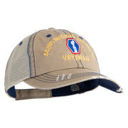 U.S. Army 442nd Infantry Regiment Embroidered Low Profile Special Cotton Mesh Cap - Khaki OSFM