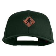 Sasquatch Sign Embroidered Solid Cotton Twill Pro Style Cap - Dark Green OSFM