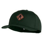 Sasquatch Sign Embroidered Solid Cotton Twill Pro Style Cap - Dark Green OSFM