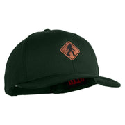 Sasquatch Sign Embroidered Solid Cotton Twill Pro Style Cap - Dark Green OSFM