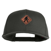 Sasquatch Sign Embroidered Solid Cotton Twill Pro Style Cap - Charcoal OSFM