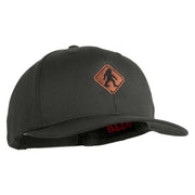 Sasquatch Sign Embroidered Solid Cotton Twill Pro Style Cap - Charcoal OSFM