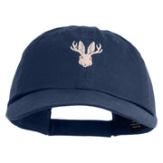 Jackalope Head Embroidered Low Profile Dyed Cotton Twill Cap - Navy OSFM