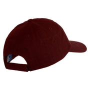 Jackalope Head Embroidered Low Profile Dyed Cotton Twill Cap - Wine OSFM
