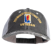 U.S. Army 79th Infantry Brigade Combat Team Embroidered Low Profile Special Cotton Mesh Cap - Black OSFM