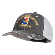 U.S. Army 79th Infantry Brigade Combat Team Embroidered Low Profile Special Cotton Mesh Cap - Black OSFM