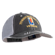 U.S. Army 79th Infantry Brigade Combat Team Embroidered Low Profile Special Cotton Mesh Cap - Black OSFM