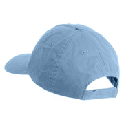 Jackalope Head Embroidered Low Profile Dyed Cotton Twill Cap - Sky Blue OSFM