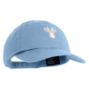 Jackalope Head Embroidered Low Profile Dyed Cotton Twill Cap - Sky Blue OSFM