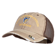 U.S. Army 13th Airborne Divison Embroidered Low Profile Special Cotton Mesh Cap - Khaki-Brown OSFM