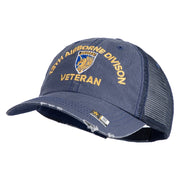 U.S. Army 13th Airborne Divison Embroidered Low Profile Special Cotton Mesh Cap - Navy OSFM