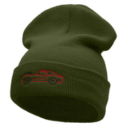 American Muscle Embroidered 12 Inch Solid Long Beanie Made in USA