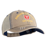 U.S. Army Airborne Command Embroidered Low Profile Special Cotton Mesh Cap - Khaki OSFM