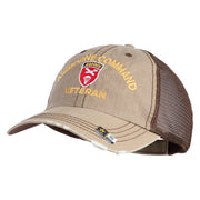 U.S. Army Airborne Command Embroidered Low Profile Special Cotton Mesh Cap - Khaki-Brown OSFM