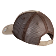 U.S. Army Airborne Command Embroidered Low Profile Special Cotton Mesh Cap - Khaki-Brown OSFM