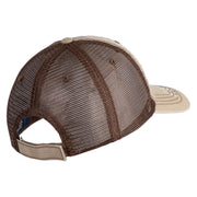 U.S. Army Airborne Command Embroidered Low Profile Special Cotton Mesh Cap - Khaki-Brown OSFM