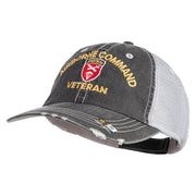U.S. Army Airborne Command Embroidered Low Profile Special Cotton Mesh Cap - Black OSFM