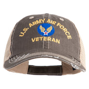 U.S. Army Air Force Embroidered Low Profile Special Cotton Mesh Cap - Brown-Khaki OSFM
