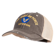 U.S. Army Air Force Embroidered Low Profile Special Cotton Mesh Cap - Brown-Khaki OSFM