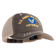 U.S. Army Air Force Embroidered Low Profile Special Cotton Mesh Cap - Brown-Khaki OSFM