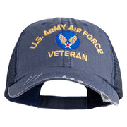 U.S. Army Air Force Embroidered Low Profile Special Cotton Mesh Cap - Navy OSFM