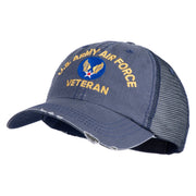 U.S. Army Air Force Embroidered Low Profile Special Cotton Mesh Cap - Navy OSFM
