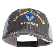 U.S. Army Air Force Embroidered Low Profile Special Cotton Mesh Cap - Black OSFM