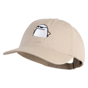 The Smug Guy Embroidered Low Profile Dyed Cotton Twill Cap - Khaki OSFM