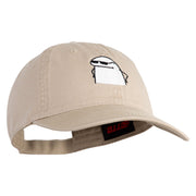 The Smug Guy Embroidered Low Profile Dyed Cotton Twill Cap - Khaki OSFM
