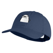 The Smug Guy Embroidered Low Profile Dyed Cotton Twill Cap - Navy OSFM