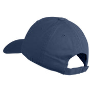 The Smug Guy Embroidered Low Profile Dyed Cotton Twill Cap - Navy OSFM