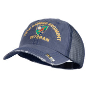 U.S. Army 75 Ranger Regiment Embroidered Low Profile Special Cotton Mesh Cap - Navy OSFM