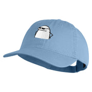 The Smug Guy Embroidered Low Profile Dyed Cotton Twill Cap - Sky Blue OSFM