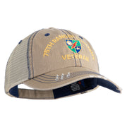 U.S. Army 75 Ranger Regiment Embroidered Low Profile Special Cotton Mesh Cap - Khaki OSFM